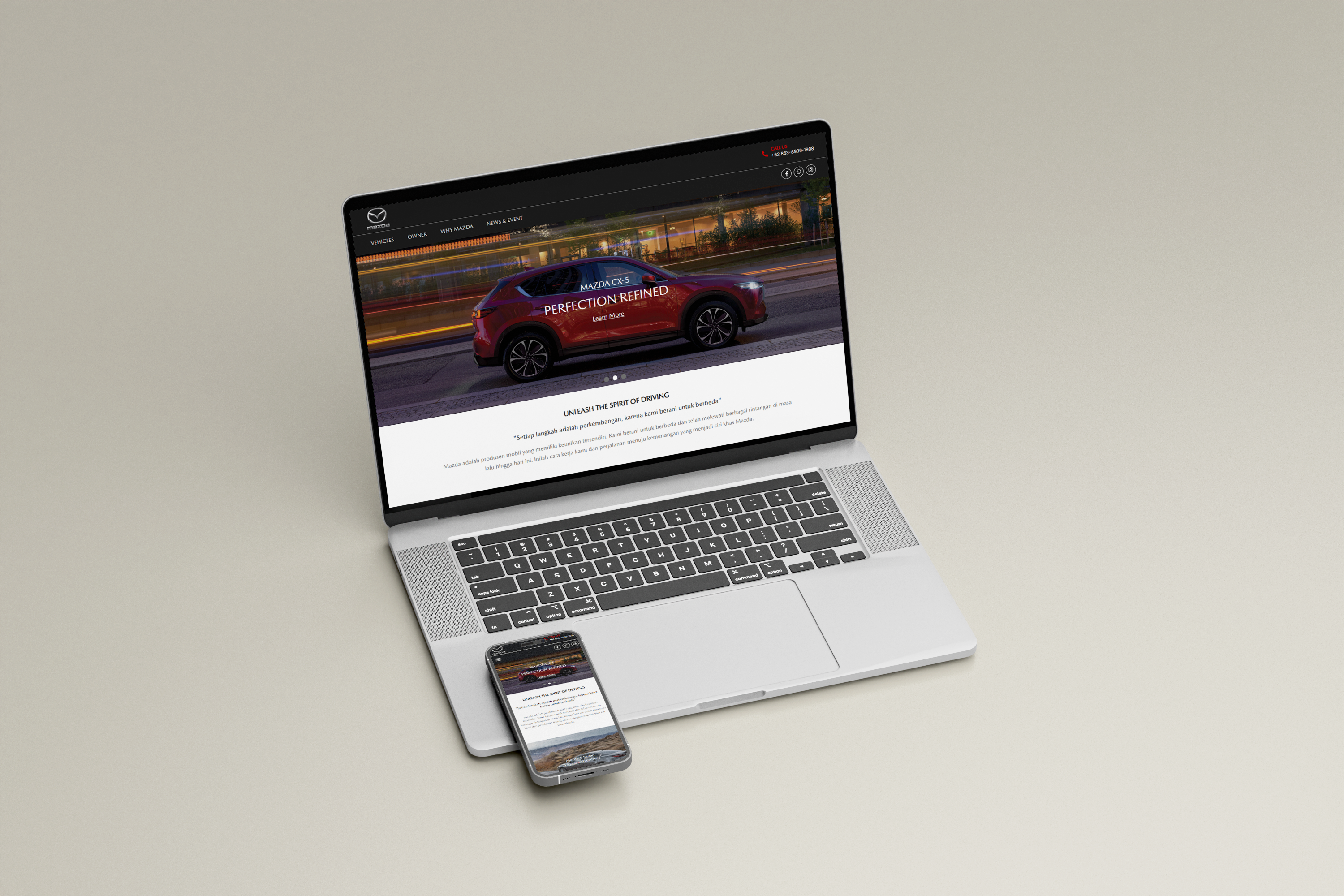 Mazda Mockup Laptop